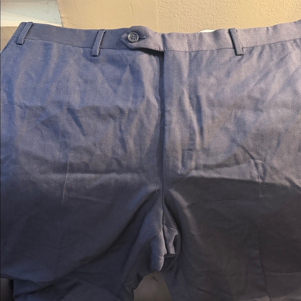 Canali Dress Pants Mens 54 R blue  Trousers Flat Front 100% Wool retails x $650